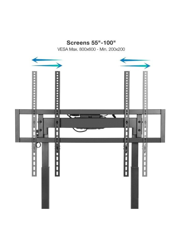 Soporte de Suelo Eléctrico con Ruedas TooQ FSM02-B para TV 55-100"/ hasta 120kg