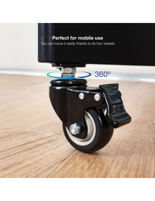 Soporte de Suelo Eléctrico con Ruedas TooQ FSM02-B para TV 55-100"/ hasta 120kg