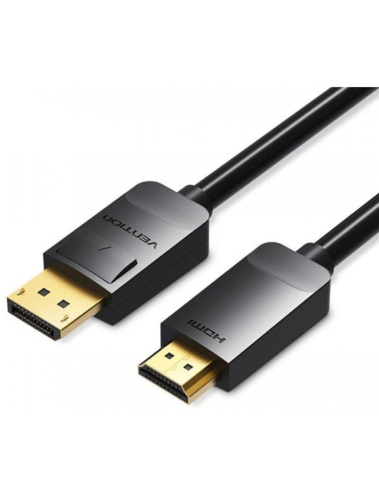 Cable Conversor Vention HADBI/ DisplayPort Macho - HDMI Macho/ 3m/ Negro