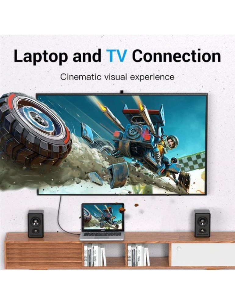 Cable Conversor Vention HAHBG/ Mini DisplayPort Macho - HDMI Macho/ 1.5m/ Negro