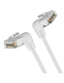 Cable de Red RJ45 UTP Vention IBOWD Cat.6A/ 50cm/ Cabeza Rotatoria 360 / Blanco