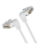 Cable de Red RJ45 UTP Vention IBOWF Cat.6A/ 1m/ Cabeza Rotatoria 360 / Blanco