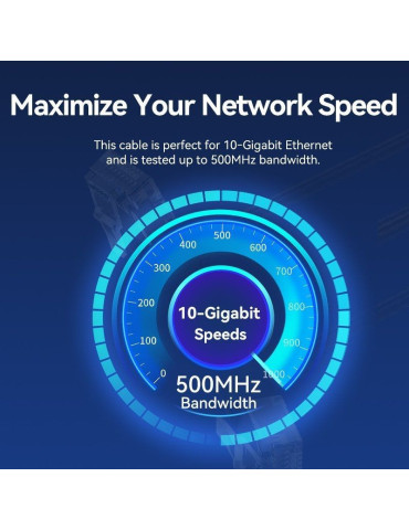 Cable de Red RJ45 UTP Vention IBOWG Cat.6A/ 1.5m/ Cabeza Rotatoria 360 / Blanco 2