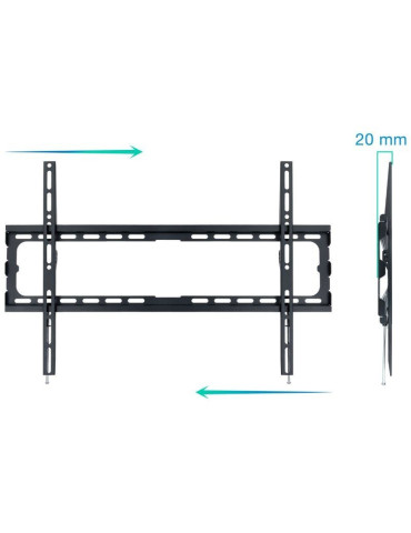 Soporte de Pared Fijo TooQ LP1080F-B para TV de 37-80"/ hasta 45kg 2