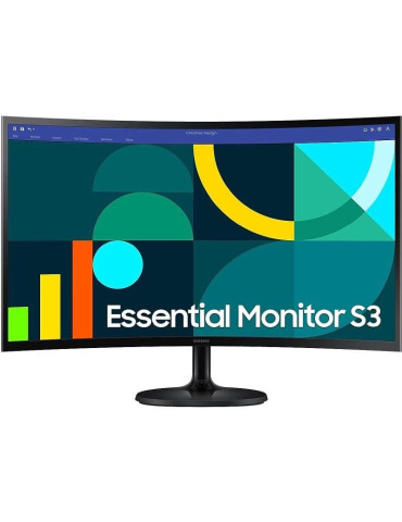 Monitor Profesional Samsung Essential Monitor S3 S36GD S24D362GAU/ 24"/ Full HD/ Negro