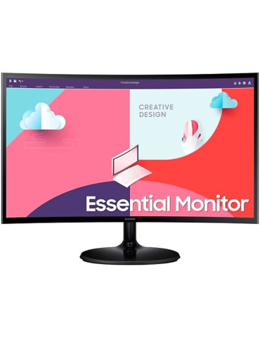 Monitor Profesional Curvo Samsung Essential Monitor S36C S27C364EAU/ 27"/ Full HD/ Negro