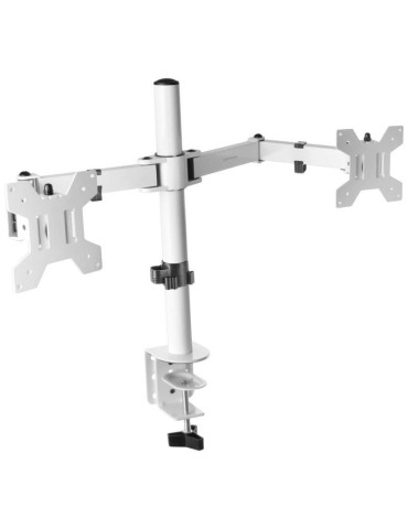 Soporte de Mesa para 2 Monitores Mars Gaming MARM2/ Giratorio/ Inclinable/ hasta 8kg