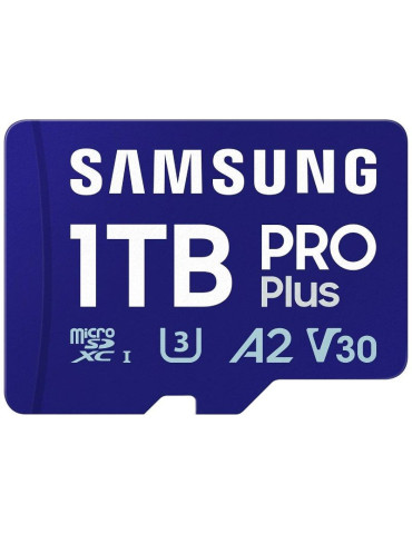 Tarjeta de Memoria Samsung PRO Plus 2024 1TB microSD XC/ Clase 10/ 180MBs