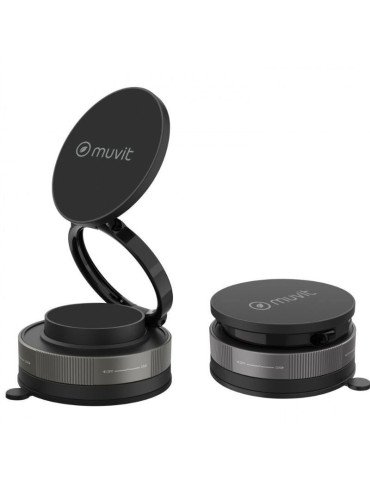 Soporte de Smartphone para Coche Muvit For Change MCCHL0035/ Negro