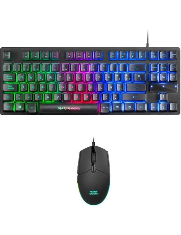 Pack Gaming Mars Gaming MCPTKLES/ Teclado + Ratón Óptico