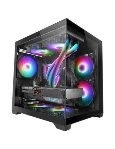 Caja Gaming Minitorre Mars Gaming MC-VIEW2/ Negra