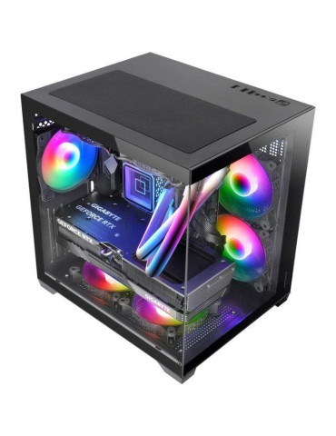 Caja Gaming Minitorre Mars Gaming MC-VIEW2/ Negra 2