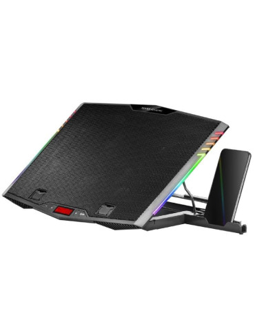 Soporte Refrigerante Mars Gaming MNBC5 para Portátiles hasta 17.3"/ Iluminación LED