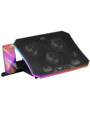 Soporte Refrigerante Mars Gaming MNBC6 para Portátiles hasta 19"/ Iluminación LED