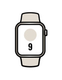 Apple Watch Series 9/ GPS/ 45mm/ Cellular/ Caja de Aluminio/ Correa Deportiva Starlight S/M