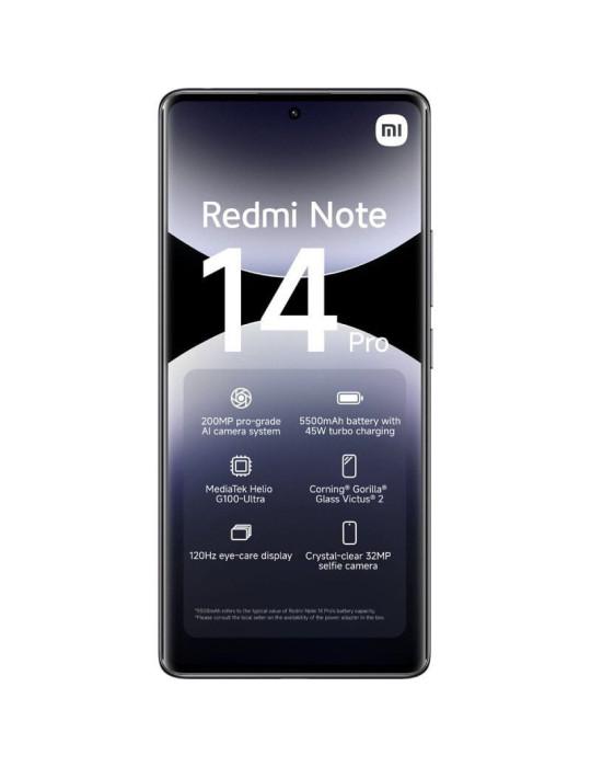Smartphone Xiaomi Redmi Note 14 Pro 8GB/ 256GB/ 6.67"/ Negro Medianoche