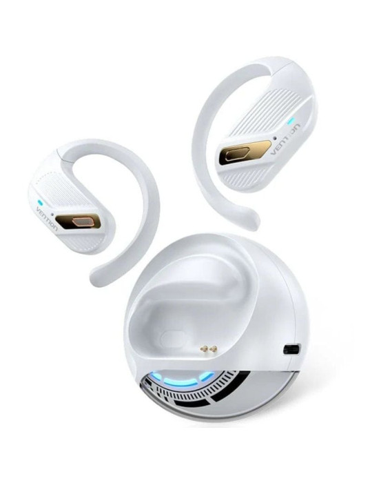 Auriculares Deportivos Bluetooth Vention Open Ear OpenBeat O12 NBUW0 con estuche de carga/ Blancos