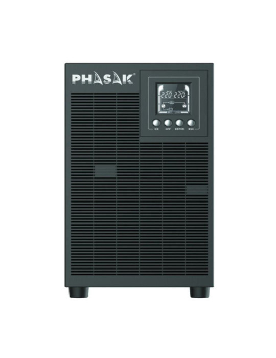 SAI Online Phasak 3000 VA Online LCD/ 3000VA-2700W/ 4 Salidas/ Formato Torre