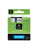 Cinta Rotuladora Adhesiva de Poliéster Dymo D1 45021/ para Label Manager/ 12mm x 7m/ Blanca-Negra