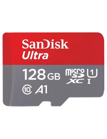 Tarjeta de Memoria SanDisk Ultra 128GB microSD XC con Adaptador/ Clase 10/ 140MBs 2
