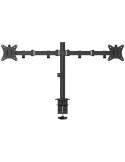 Soporte de Mesa para 2 Monitores Fonestar SMM-112BA/ Giratorio/ Inclinable/ hasta 9kg