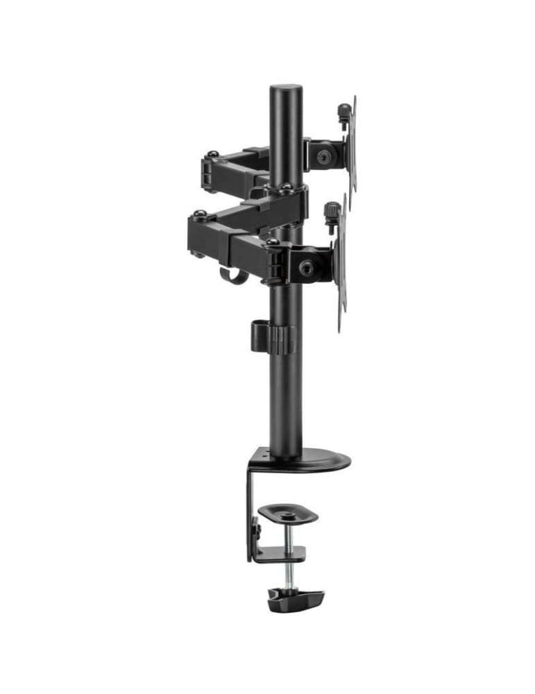Soporte de Mesa para 2 Monitores Fonestar SMM-112BA/ Giratorio/ Inclinable/ hasta 9kg
