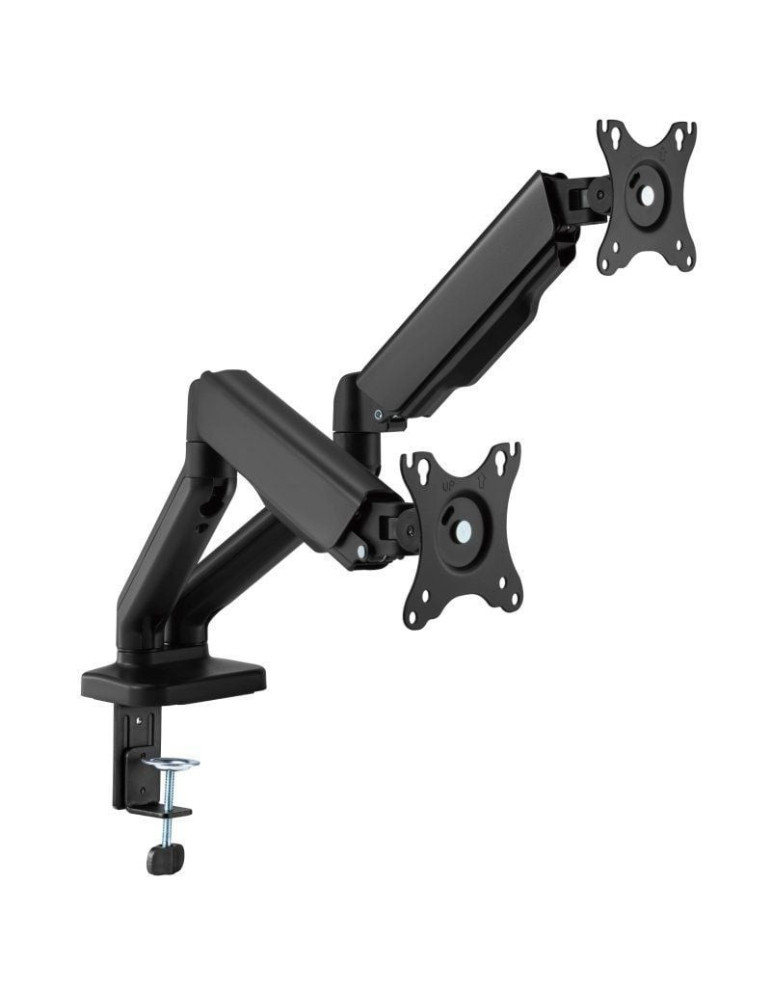 Soporte de Mesa para 2 Monitores Fonestar SMM-112PR/ Giratorio/ Inclinable/ hasta 9kg