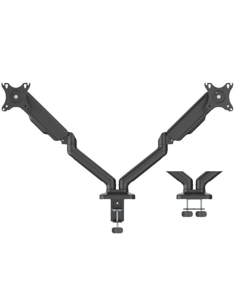 Soporte de Mesa para 2 Monitores Fonestar SMM-112PR/ Giratorio/ Inclinable/ hasta 9kg