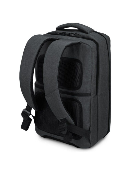 Mochila Subblim Traveller Airpadding Backpack para Portátiles hasta 15.6"/ Puerto USB/ Gris