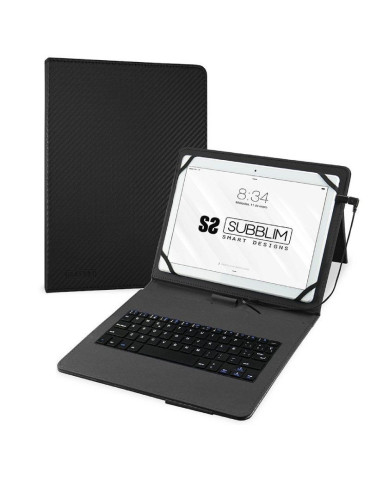 Funda con Teclado Subblim Keytab Pro USB para Tablets de 10.1"-11"/ Negra