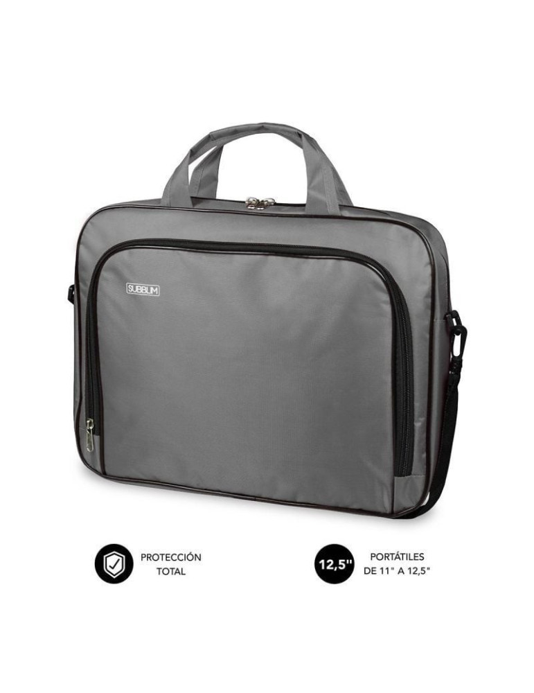 Maletín Subblim Oxford para Portátiles hasta 12.5"/ Gris