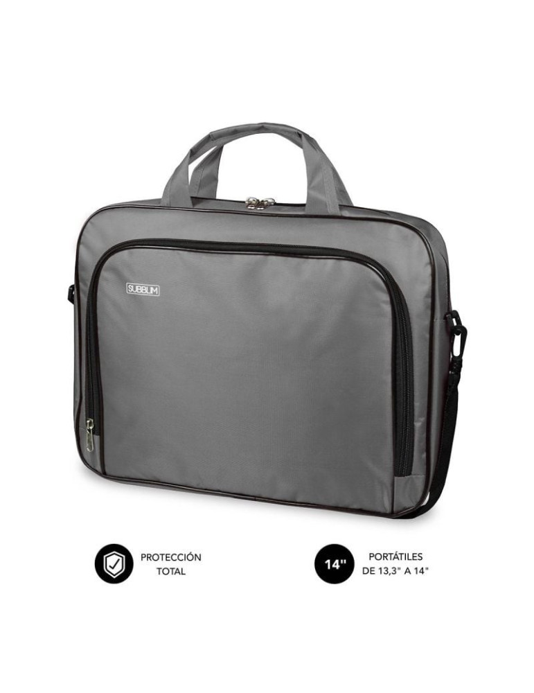 Maletín Subblim Oxford para Portátiles hasta 14"/ Gris