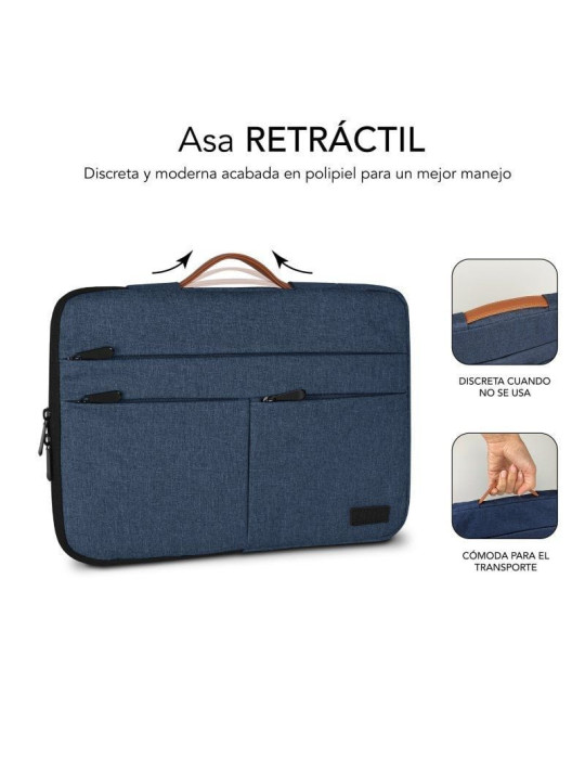 Funda Subblim Air Padding 360 Sleeve para Portátiles hasta 14"/ Azul