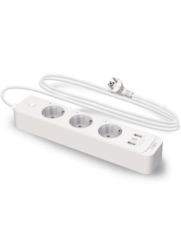 Regleta Inteligente TP-Link Tapo P300/ 3 Tomas de corriente/ 2 USB Tipo-A/ 1 USB Tipo-C/ WiFi/ Blanca 2