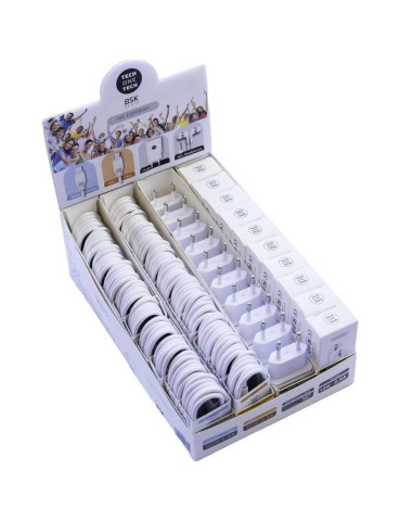 Expositor BSK Tech One TEC2991/ Incluye 10 Cargadores, 20 Cables BASIK y 10 Auriculares 2