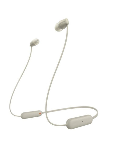 Auriculares Inalámbricos Intrauditivos Sony WI-C100/ con Micrófono/ Bluetooth/ Beige