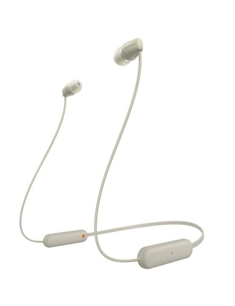 Auriculares Inalámbricos Intrauditivos Sony WI-C100/ con Micrófono/ Bluetooth/ Beige