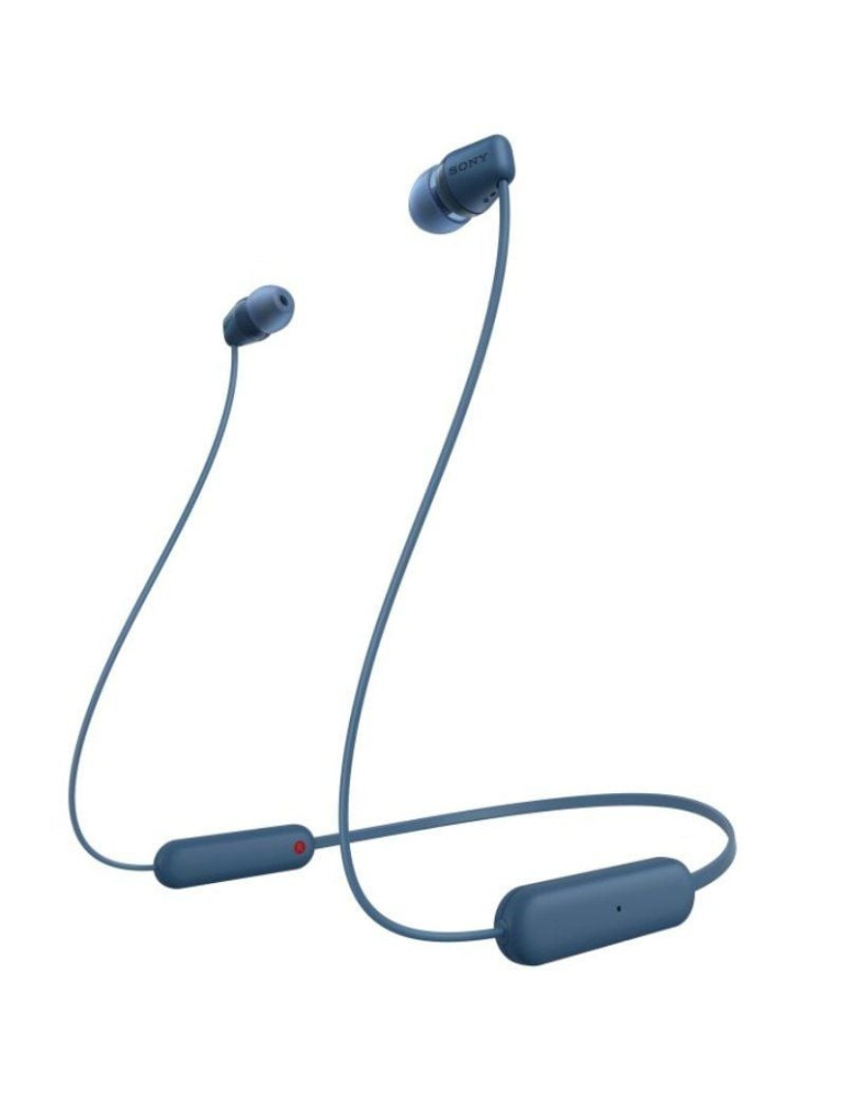 Auriculares Inalámbricos Intrauditivos Sony WI-C100/ con Micrófono/ Bluetooth/ Azules