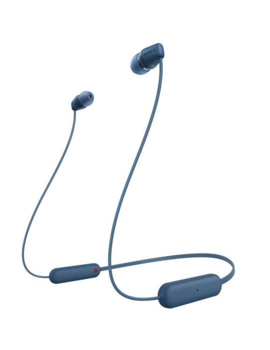 Auriculares Inalámbricos Intrauditivos Sony WI-C100/ con Micrófono/ Bluetooth/ Azules