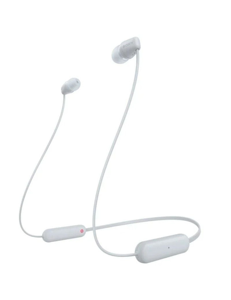 Auriculares Inalámbricos Intrauditivos Sony WI-C100/ con Micrófono/ Bluetooth/ Blancos