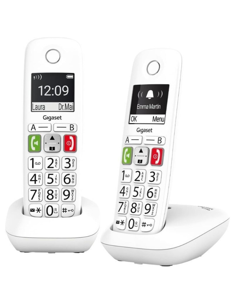 Teléfono Inalámbrico Gigaset E290/ Pack DUO/ Blanco