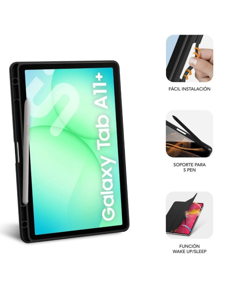 Funda Subblim Clear Shock Case para Samsung A11+/ Negra