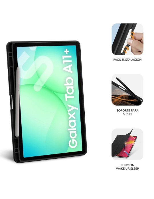 Funda Subblim Clear Shock Case para Samsung A11+/ Negra