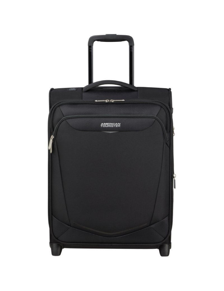 Maleta de Cabina American Tourister Upright SummerRide 55cm/ 55x40x20cm/ 2 Ruedas/ Negra