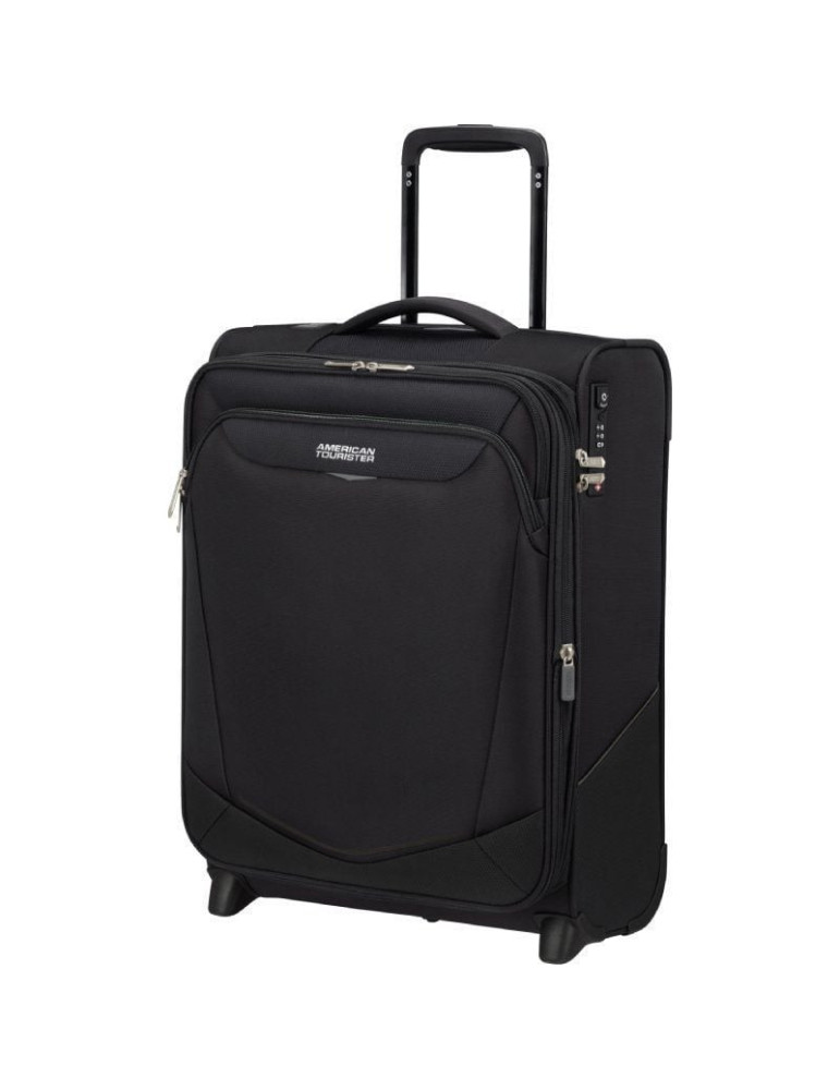Maleta de Cabina American Tourister Upright SummerRide 55cm/ 55x40x20cm/ 2 Ruedas/ Negra