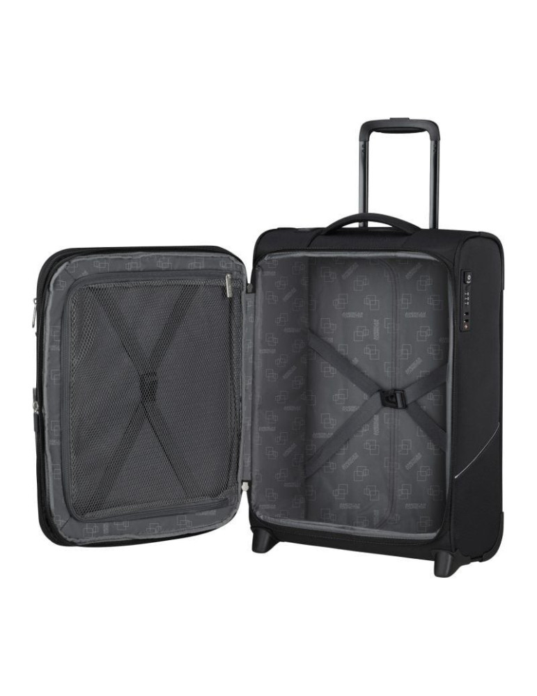Maleta de Cabina American Tourister Upright SummerRide 55cm/ 55x40x20cm/ 2 Ruedas/ Negra