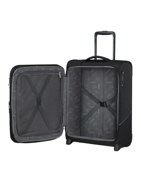 Maleta de Cabina American Tourister Upright SummerRide 55cm/ 55x40x20cm/ 2 Ruedas/ Negra