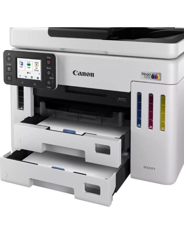 Multifunción Recargable Canon MAXIFY GX7150 MegaTank WiFi/ Dúplex/ Fax/ Blanca