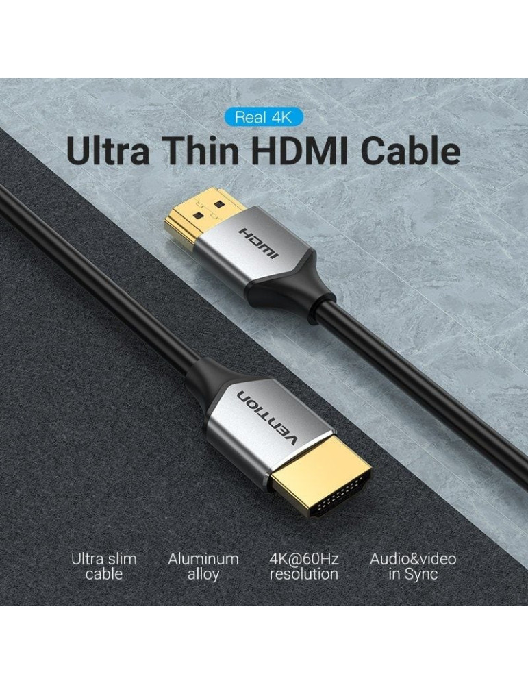 Cable HDMI 2.0 4K Vention ALEHD/ HDMI Macho - HDMI Macho/ 50cm/ Gris