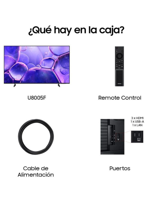 Televisor Samsung LED Crystal UHD U8005F TU75U8005FU 75"/ Ultra HD 4K/ Smart TV/ WiFi